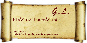 Glósz Leonárd névjegykártya