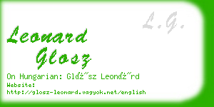 leonard glosz business card
